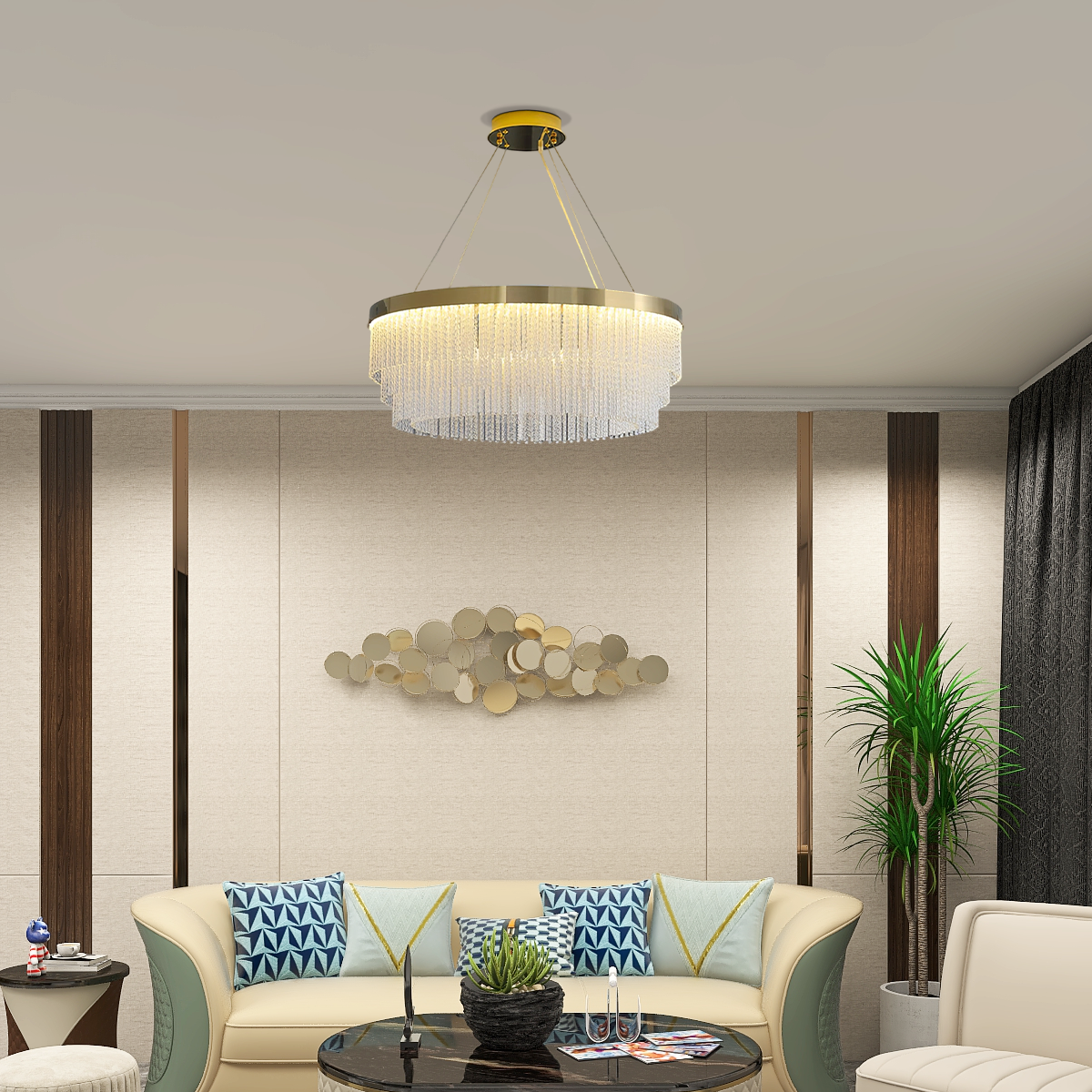 Royal Crystal Pendant Light Dining room